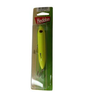 Heddon Super Spook Jr Yellow Fishing Lure 4 Inches Plastic Bass Pike NEW